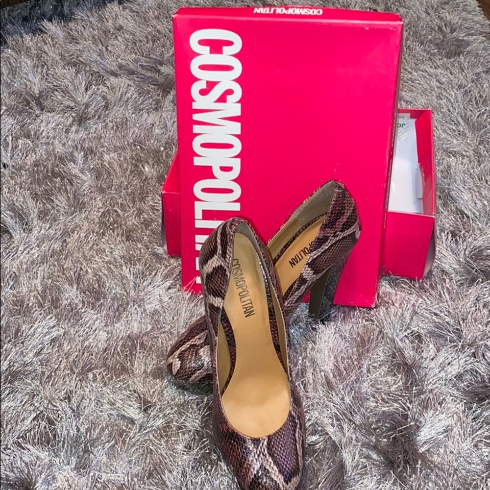 Snake Skin Platform Pumps